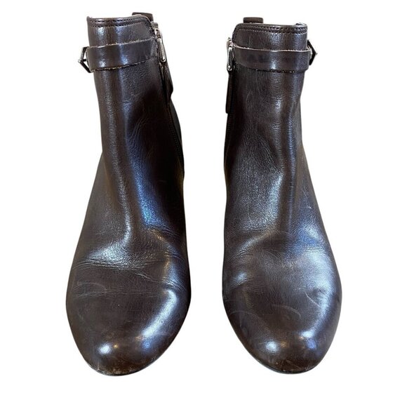 Sam Edelman Brown Leather Ankle Boots/Booties Sz 7 #335E - Picture 2 of 7
